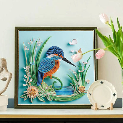 Paper Quilling Bluebird - Special Shaped Drill Diamond Painting 30*30CM