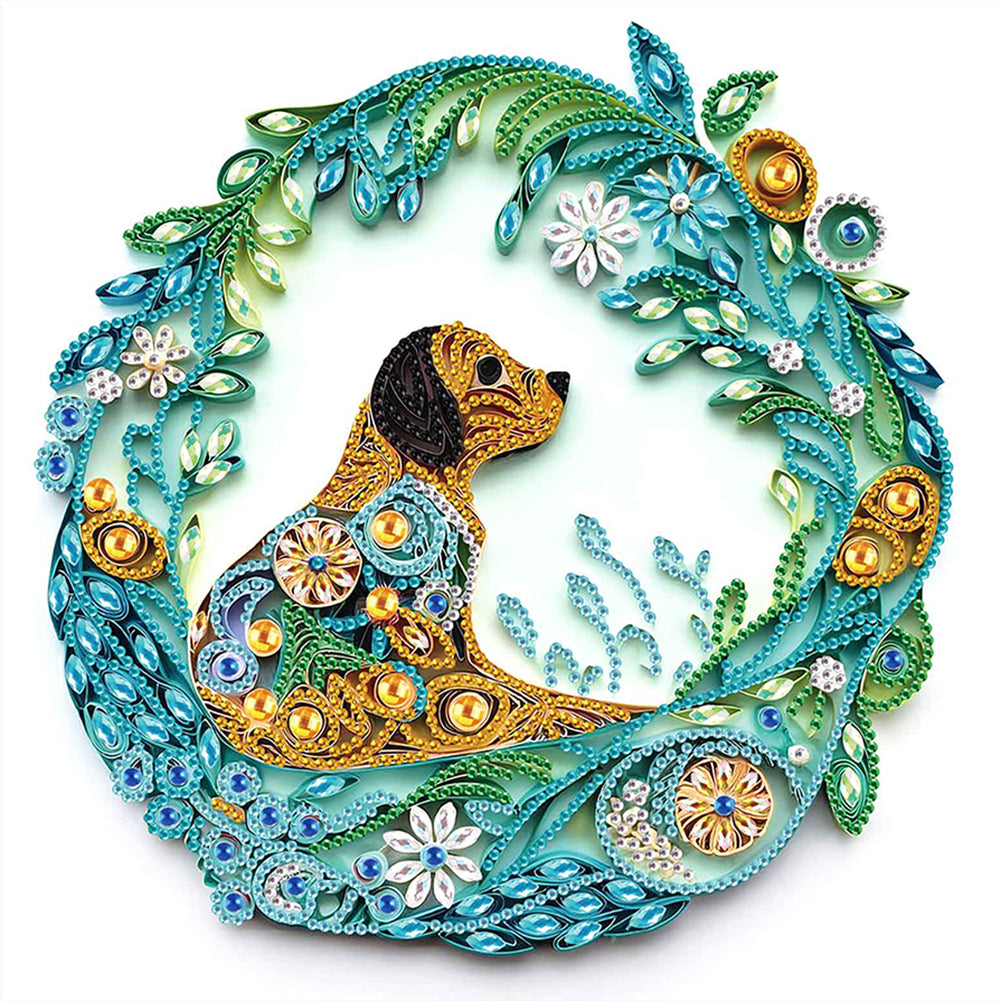 Paper Quilling Puppy - Special Shaped Drill Diamond Painting 30*30CM