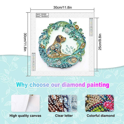 Paper Quilling Puppy - Special Shaped Drill Diamond Painting 30*30CM