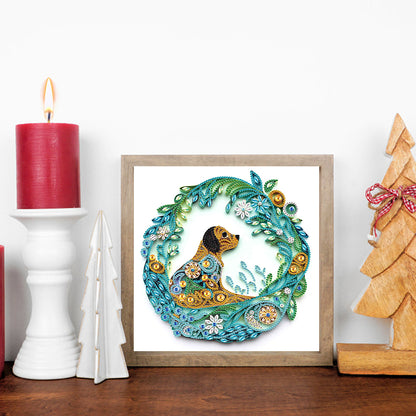 Paper Quilling Puppy - Special Shaped Drill Diamond Painting 30*30CM