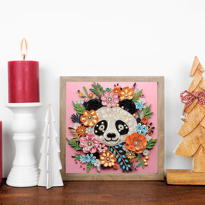 Paper Quilling Panda - Special Shaped Drill Diamond Painting 30*30CM
