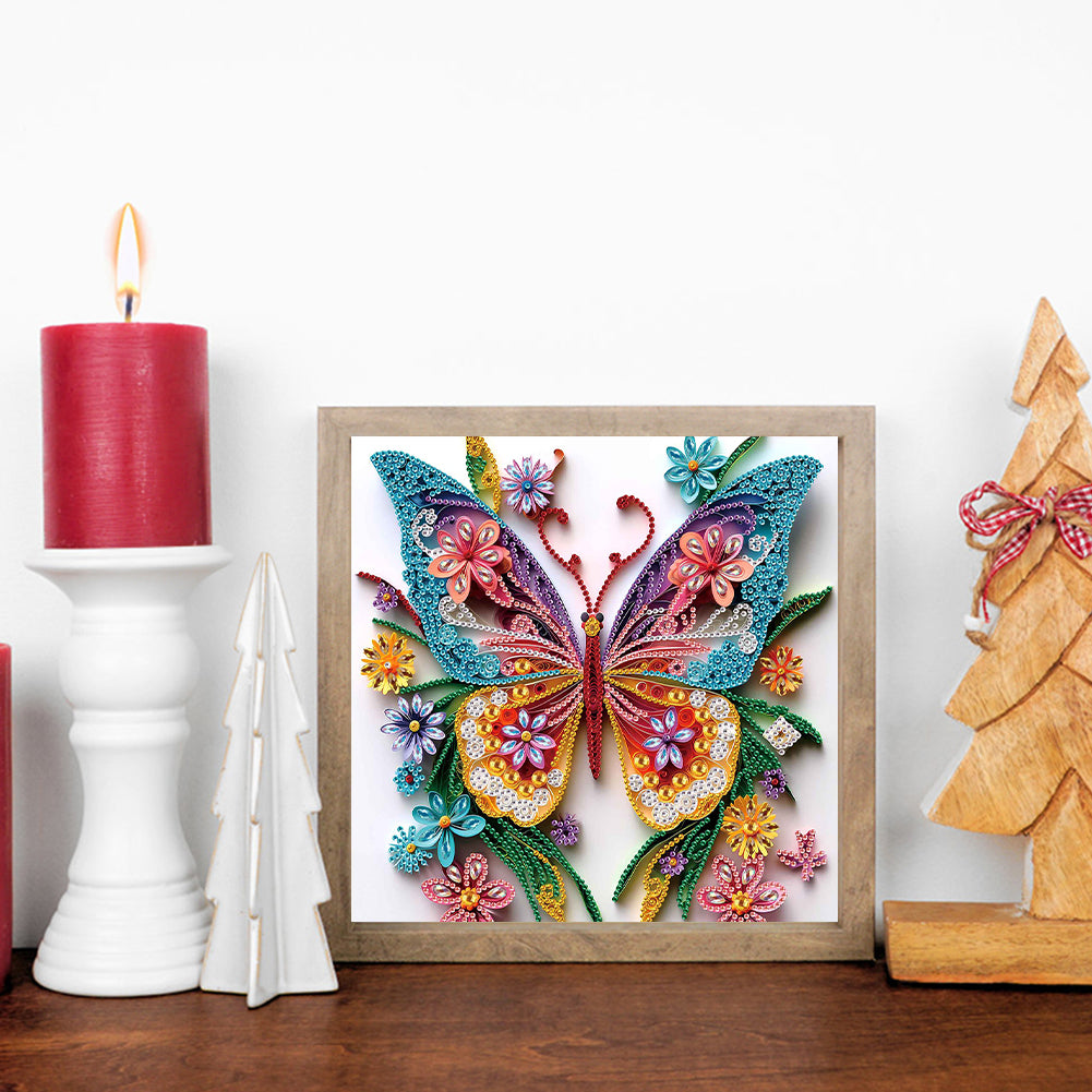 Paper Quilling Butterfly - Special Shaped Drill Diamond Painting 30*30CM