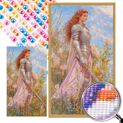 Female Warrior - Full AB Round Drill Diamond Painting 40*70CM