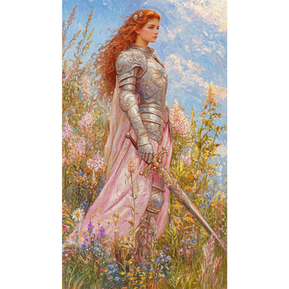 Female Warrior - Full AB Round Drill Diamond Painting 40*70CM