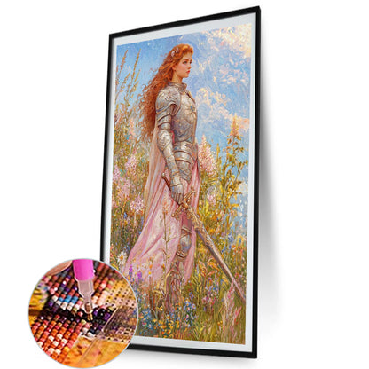 Female Warrior - Full AB Round Drill Diamond Painting 40*70CM