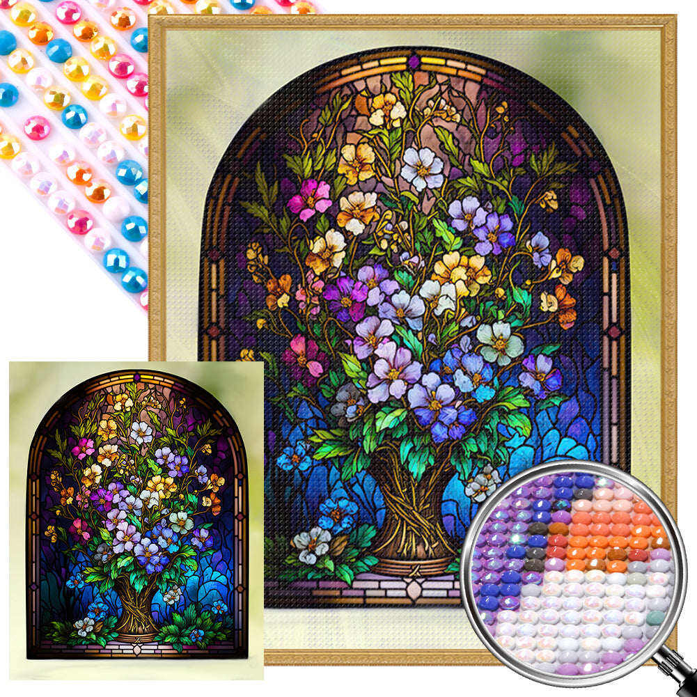 Glass Window Decoration - Full AB Round Drill Diamond Painting 40*50CM