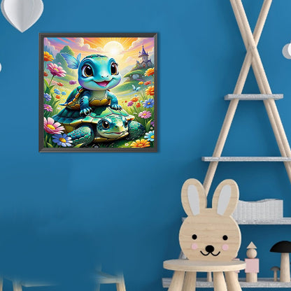 Sea Turtle - Full Round Drill Diamond Painting 30*30CM