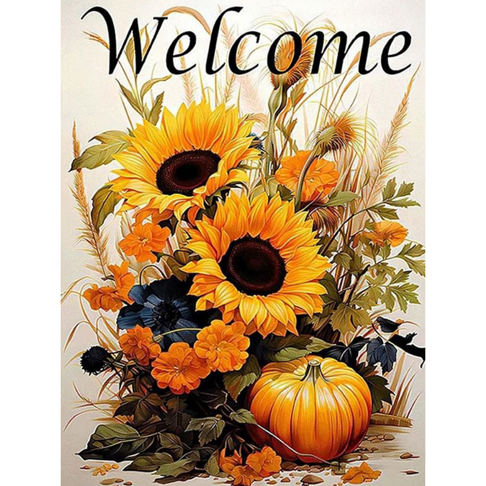 Sunflower And Pumpkin - Full Round Drill Diamond Painting 30*40CM