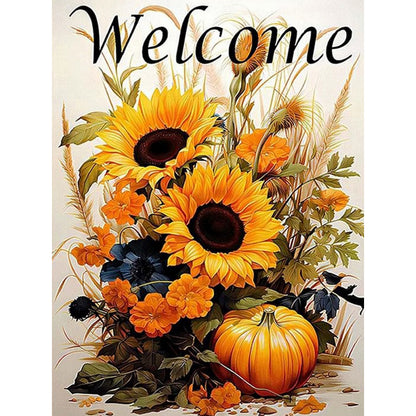 Sunflower And Pumpkin - Full Round Drill Diamond Painting 30*40CM