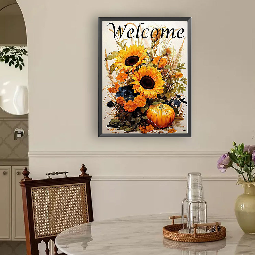 Sunflower And Pumpkin - Full Round Drill Diamond Painting 30*40CM