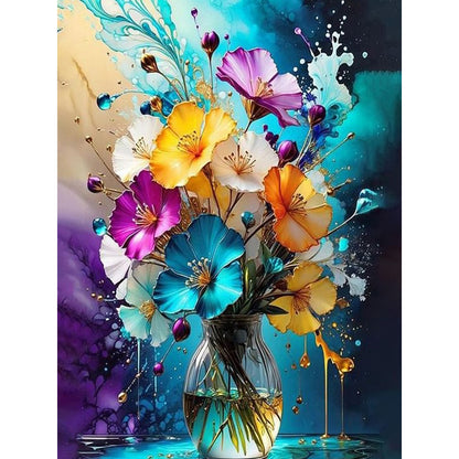 Bouquet In A Vase - Full Round Drill Diamond Painting 30*40CM