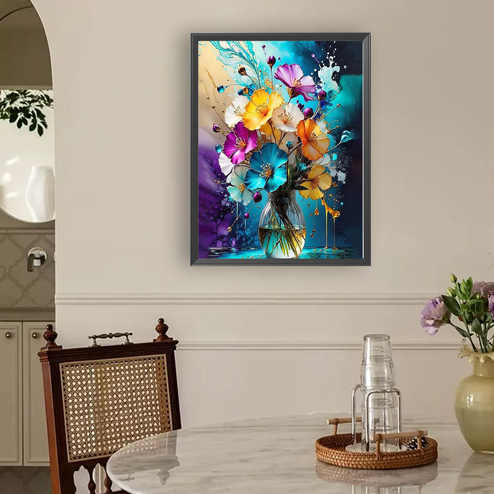 Bouquet In A Vase - Full Round Drill Diamond Painting 30*40CM