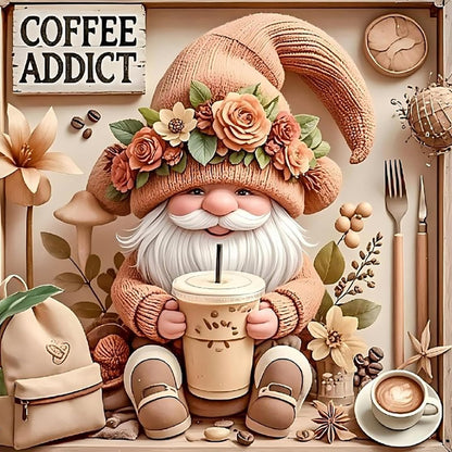 Coffee Bean Gnome - Full Round Drill Diamond Painting 40*40CM