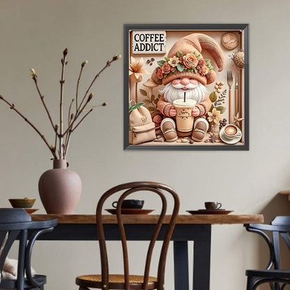 Coffee Bean Gnome - Full Round Drill Diamond Painting 40*40CM