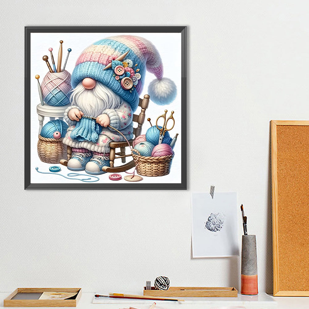 Weaving Gnome - Full Round Drill Diamond Painting 40*40CM