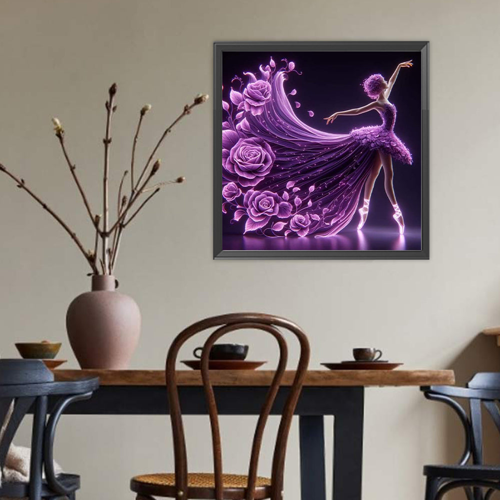 Dancing Girl - Full Round Drill Diamond Painting 40*40CM