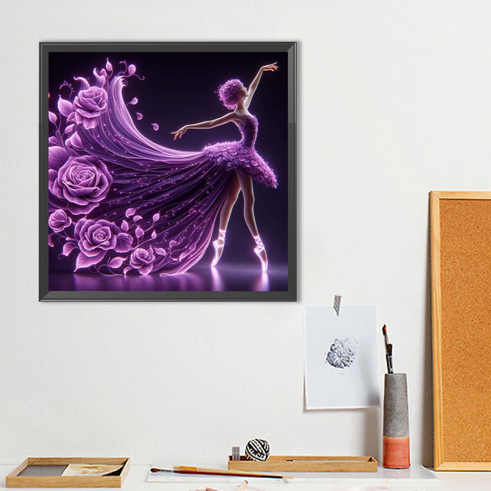 Dancing Girl - Full Round Drill Diamond Painting 40*40CM