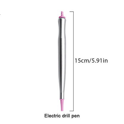 Electric Diamond Painting Pen USB Rhinestone Placement Tool DIY Art Tool (Pink)