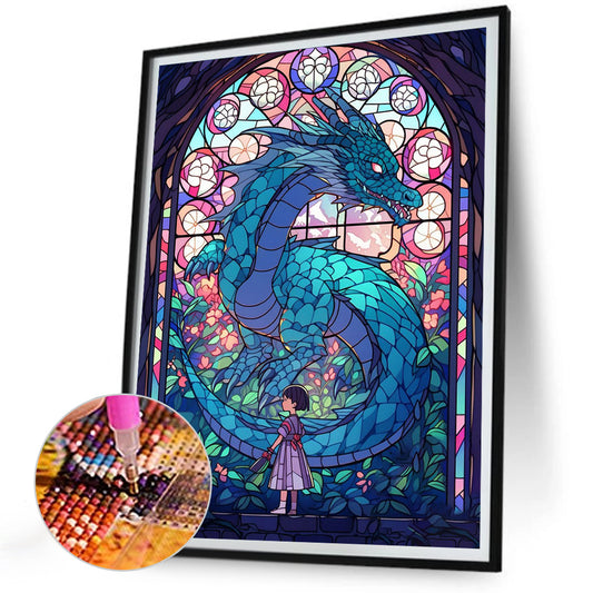 Dragon And Girl - Full Round Drill Diamond Painting 30*40CM