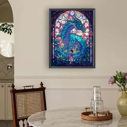 Dragon And Girl - Full Round Drill Diamond Painting 30*40CM