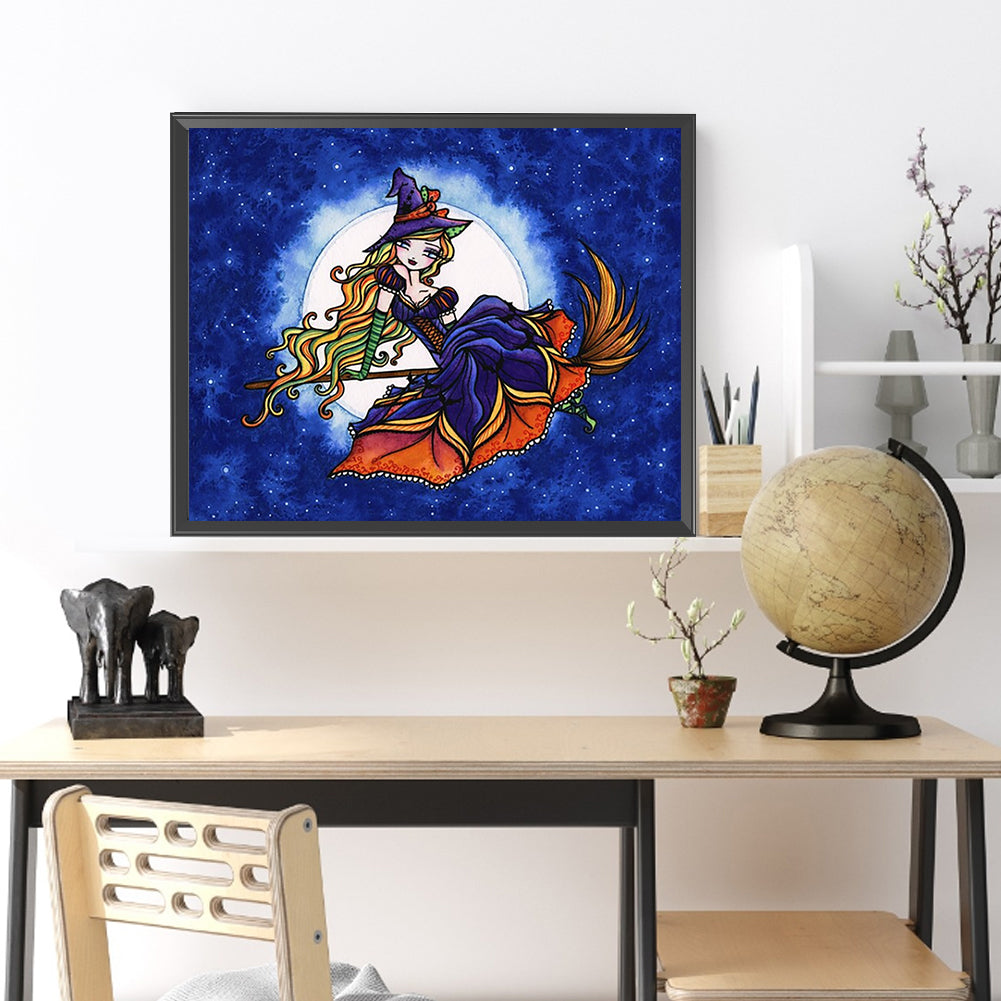 Abstract Girl - Full Round Drill Diamond Painting 50*40CM