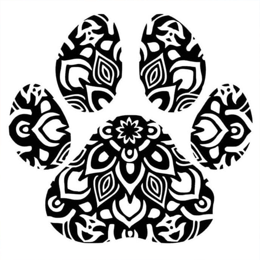 Silhouette Paw - 11CT Stamped Cross Stitch 40*40CM