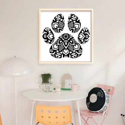 Silhouette Paw - 11CT Stamped Cross Stitch 40*40CM