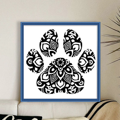 Silhouette Paw - 11CT Stamped Cross Stitch 40*40CM