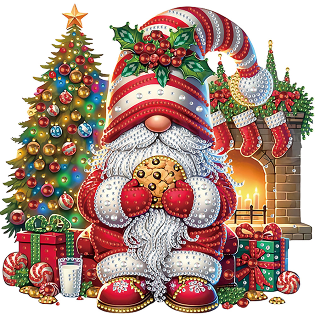 Christmas Gnome - Special Shaped Drill Diamond Painting 30*30CM