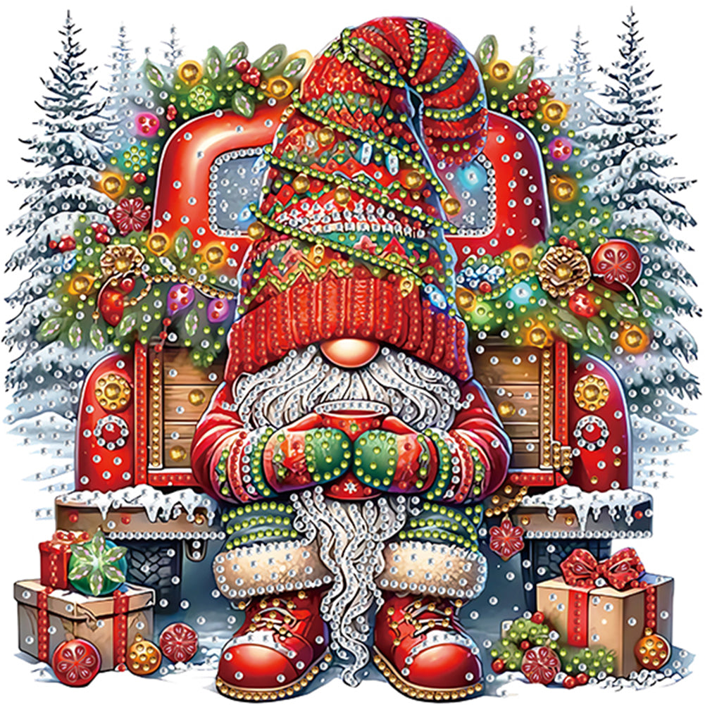 Christmas Gnome - Special Shaped Drill Diamond Painting 30*30CM
