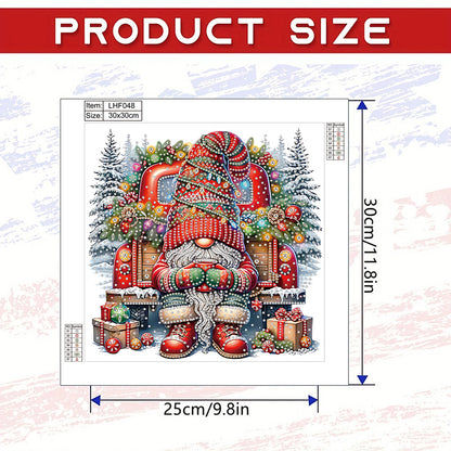 Christmas Gnome - Special Shaped Drill Diamond Painting 30*30CM