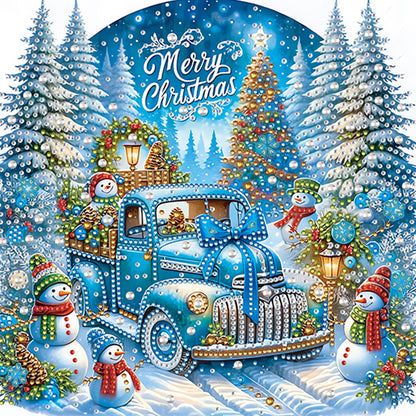Christmas Car - Special Shaped Drill Diamond Painting 30*30CM