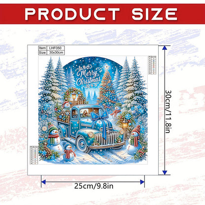 Christmas Car - Special Shaped Drill Diamond Painting 30*30CM