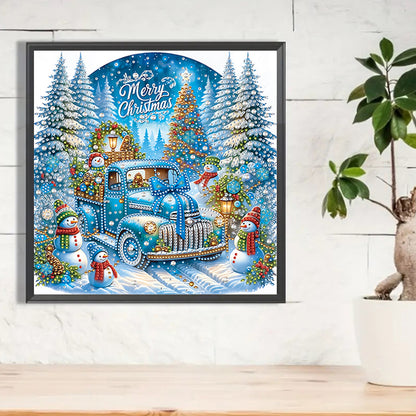 Christmas Car - Special Shaped Drill Diamond Painting 30*30CM