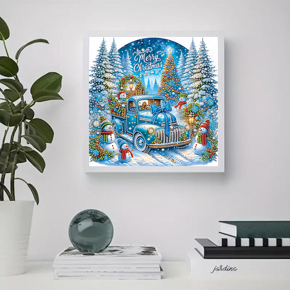 Christmas Car - Special Shaped Drill Diamond Painting 30*30CM