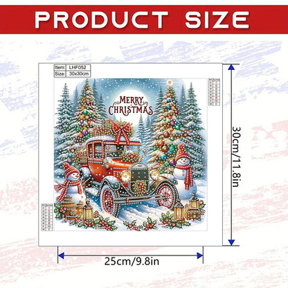 Christmas Car - Special Shaped Drill Diamond Painting 30*30CM