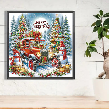 Christmas Car - Special Shaped Drill Diamond Painting 30*30CM