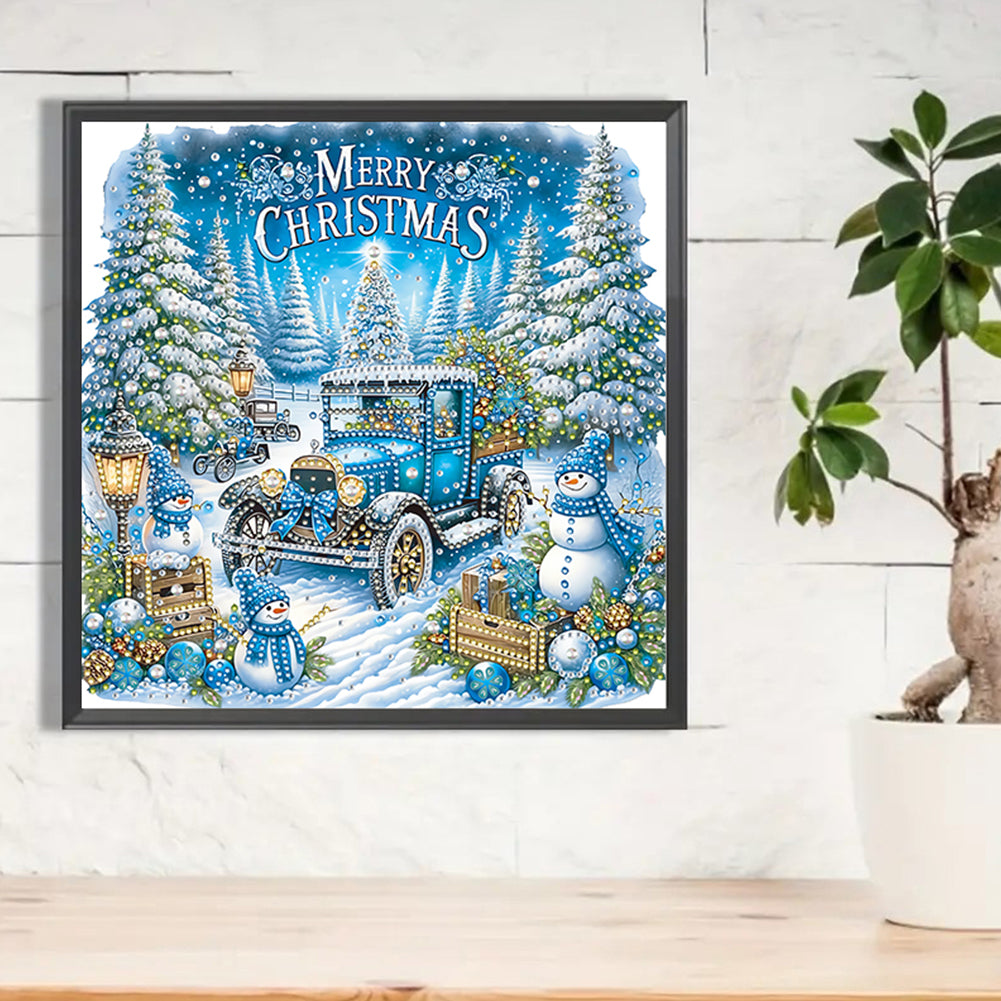 Christmas Car - Special Shaped Drill Diamond Painting 30*30CM