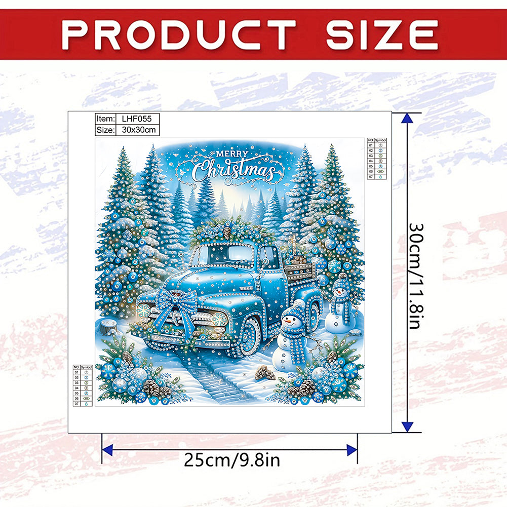 Christmas Car - Special Shaped Drill Diamond Painting 30*30CM