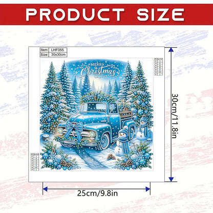 Christmas Car - Special Shaped Drill Diamond Painting 30*30CM