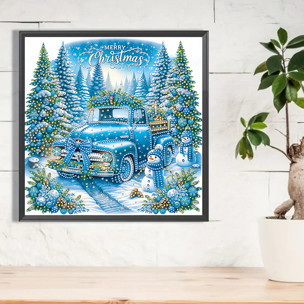 Christmas Car - Special Shaped Drill Diamond Painting 30*30CM