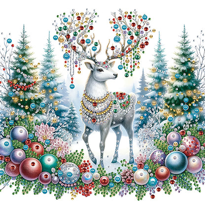 Christmas Elk - Special Shaped Drill Diamond Painting 30*30CM