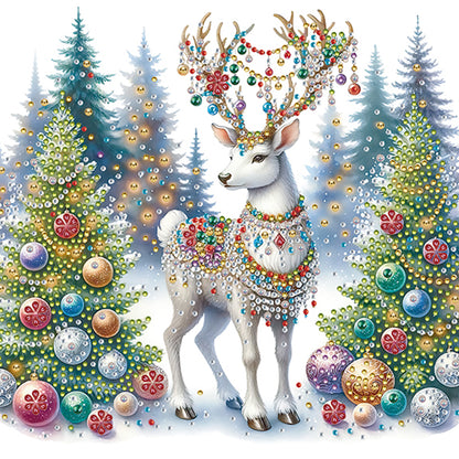 Christmas Elk - Special Shaped Drill Diamond Painting 30*30CM