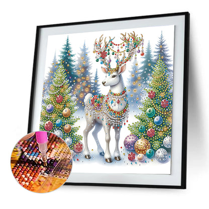Christmas Elk - Special Shaped Drill Diamond Painting 30*30CM