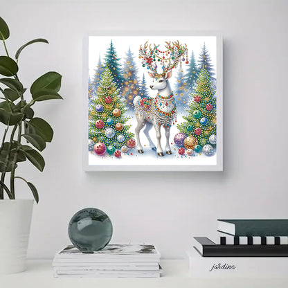 Christmas Elk - Special Shaped Drill Diamond Painting 30*30CM