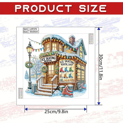 Christmas Cottage - Special Shaped Drill Diamond Painting 30*30CM