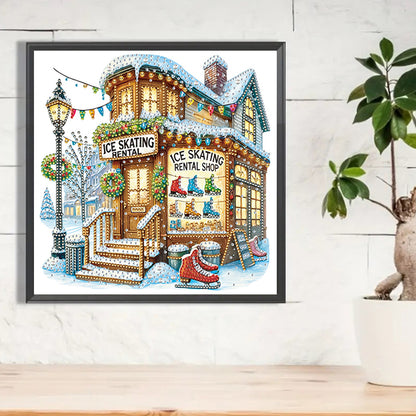 Christmas Cottage - Special Shaped Drill Diamond Painting 30*30CM