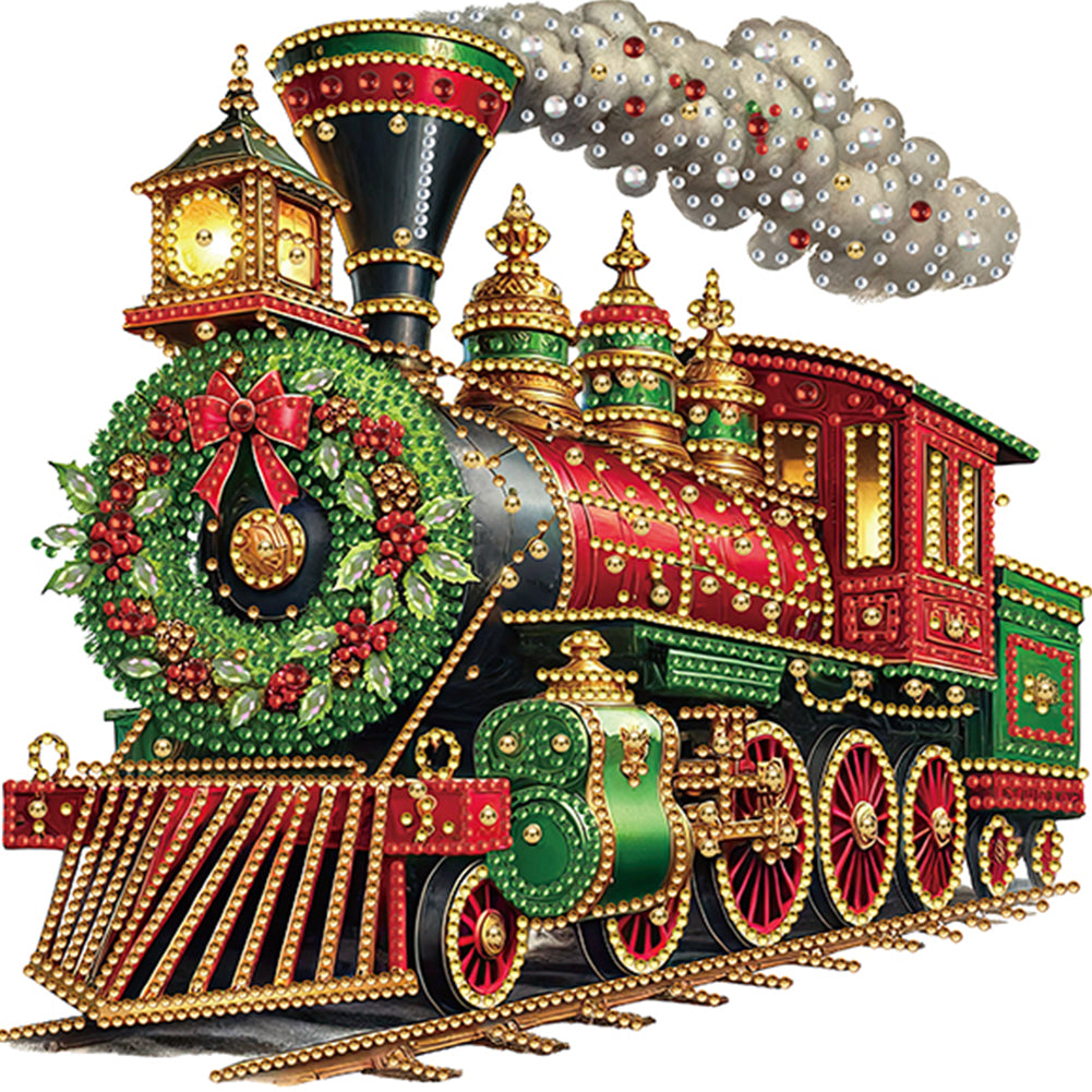 Christmas Train - Special Shaped Drill Diamond Painting 30*30CM