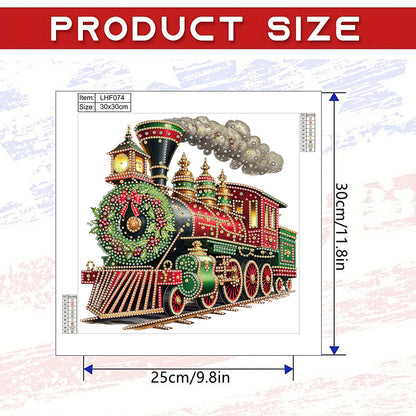 Christmas Train - Special Shaped Drill Diamond Painting 30*30CM