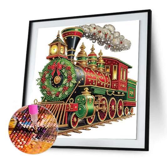 Christmas Train - Special Shaped Drill Diamond Painting 30*30CM